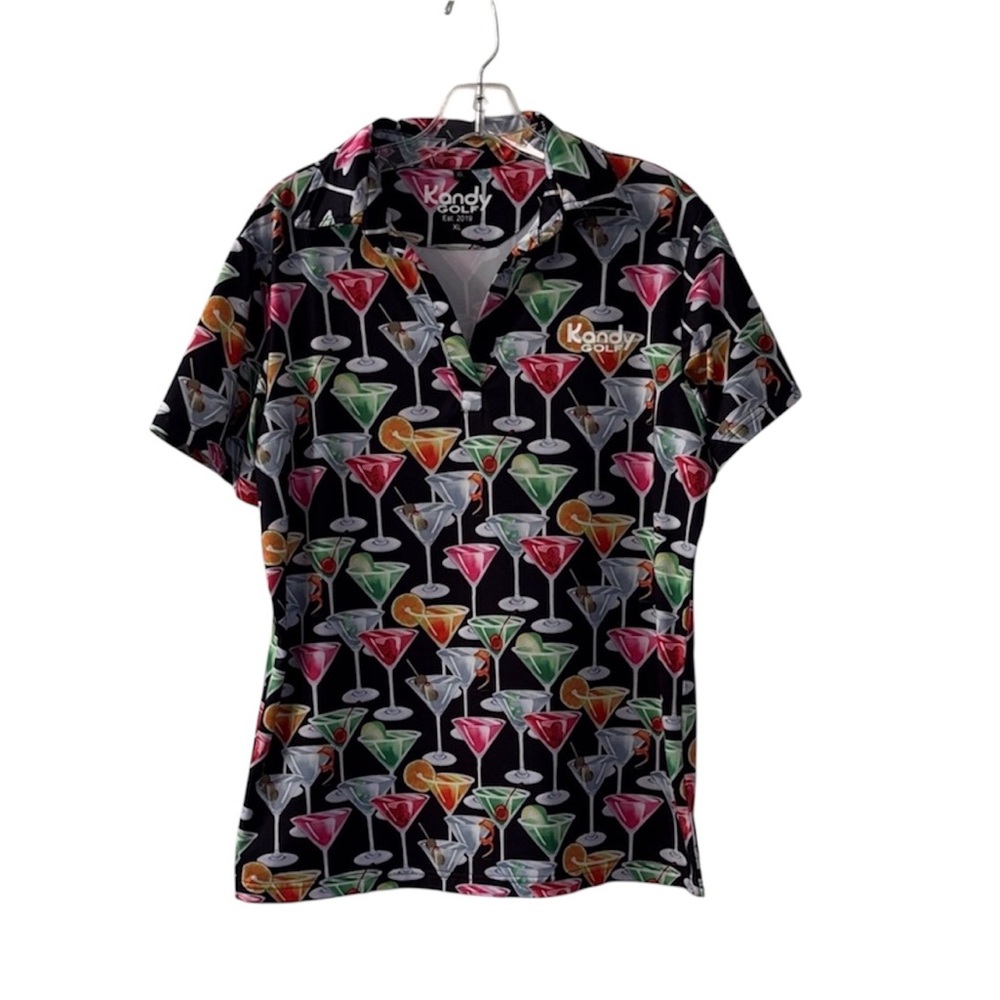Kandy Golf Short Sleeve Cocktail Martini Short Sleeve Top Size XL